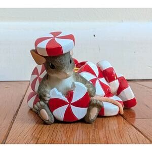 Charming Tails: Fitz & Floyd Peppermint Mouse Candle Stick Holder